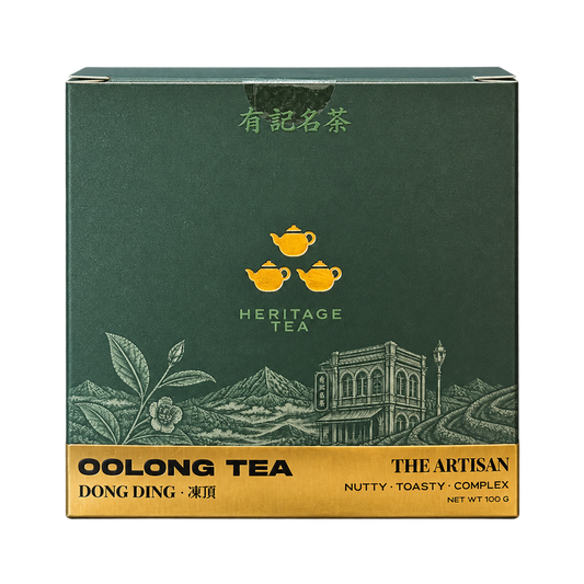 Dong Ding oolong tea 100 g box — background removed
